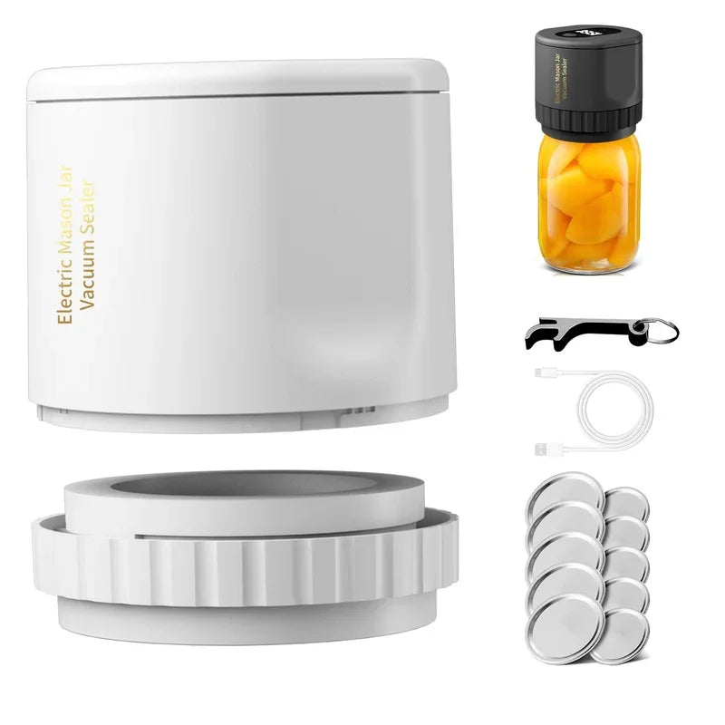 Electric Cordless Mason Jar Vacuum Sealer Kit