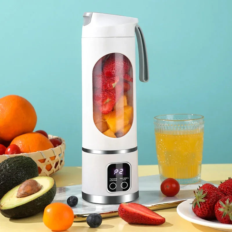 10 Blades Portable Fruit Juicer 450ml Capacity