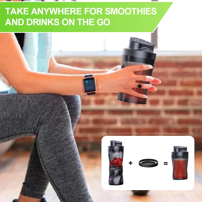 Electric Portable Juicer 700ML Multifunctional USB Rechargeable Smoothie Blender