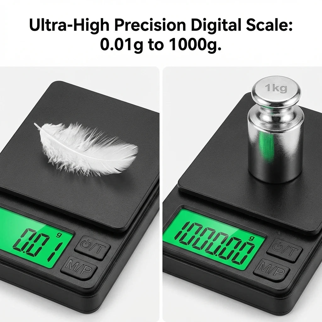 Digital Precision Pocket Scale 1000g X 0.01g with Backlit LCD