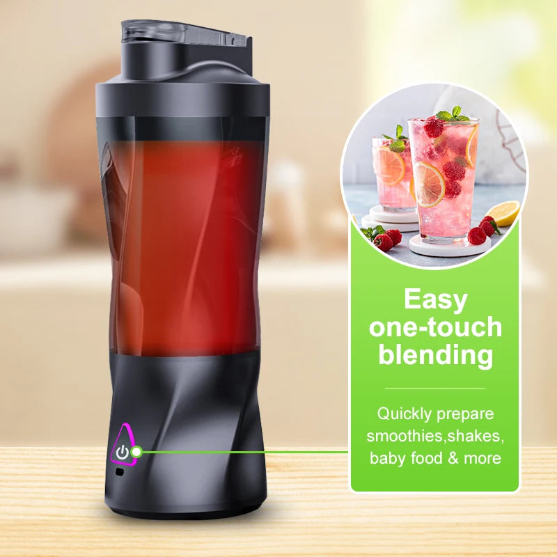 Electric Portable Juicer 700ML Multifunctional USB Rechargeable Smoothie Blender