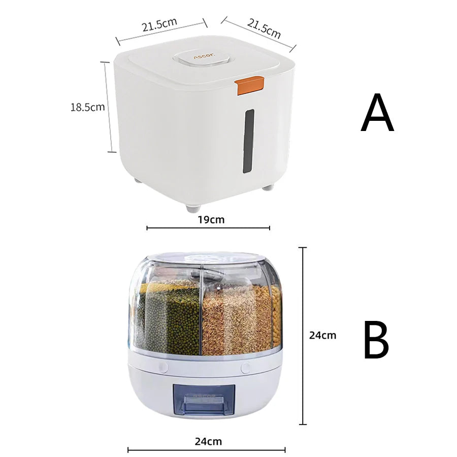360° Rotating 6-Grid Food Dispenser
