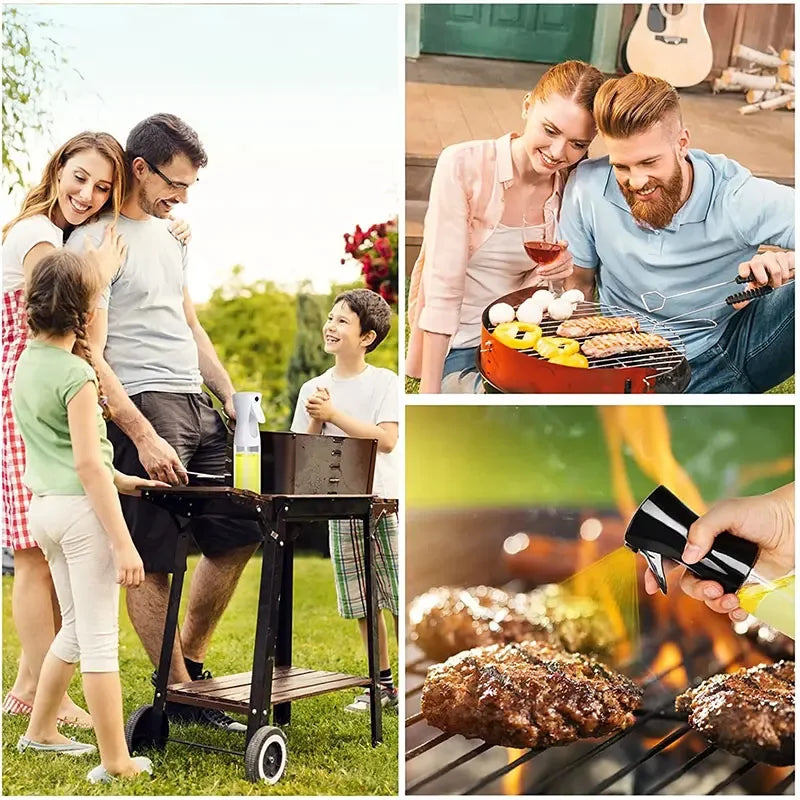 200/300/500ml Oil Spray Bottle BBQ Cooking Olive Oil Sprayer Plastic Baking Oil Spray