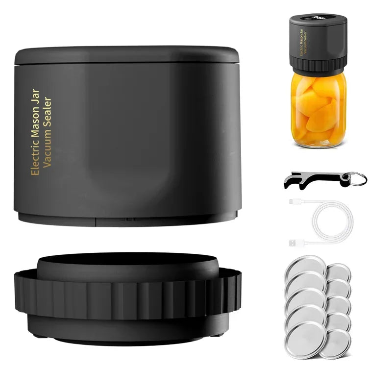 Electric Cordless Mason Jar Vacuum Sealer Kit