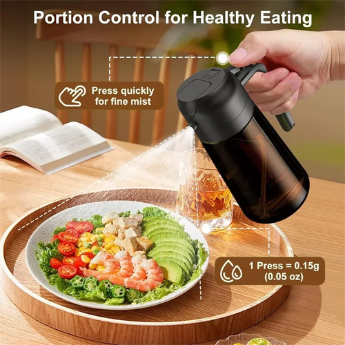 16oz Leakproof Olive Oil 2-in-1 Glass Oil Sprayer & Dispenser