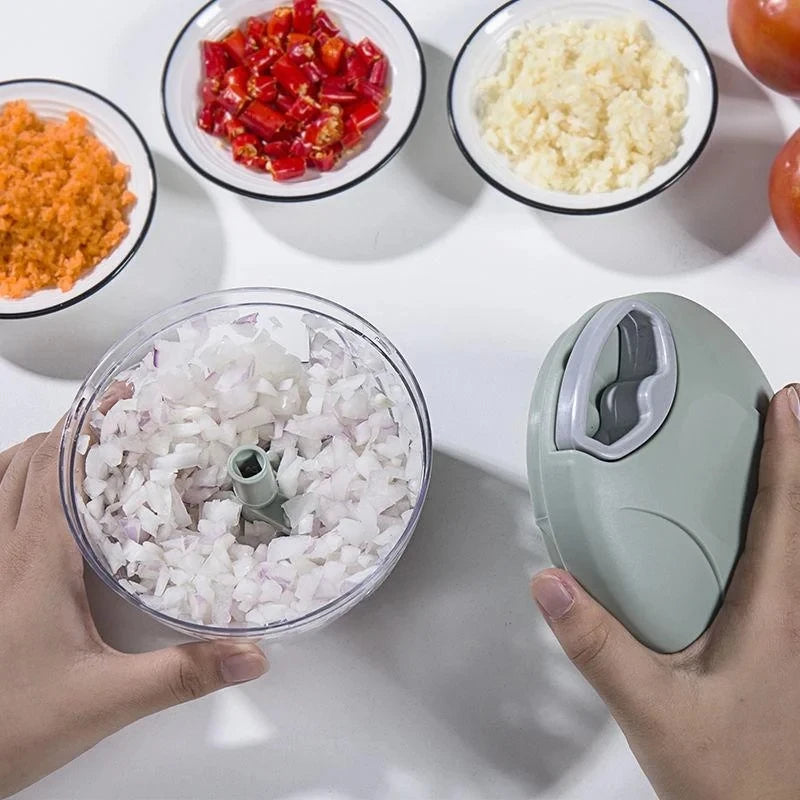 500/900ML Hand Chopper Manual Rope Food Processor Silcer Shredder