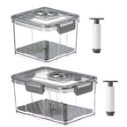 Vacuum Food Storage Container with Drain Net