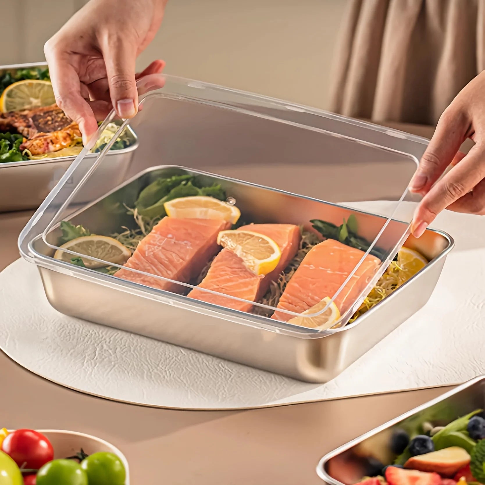 3pcs Stainless Steel Food Containers