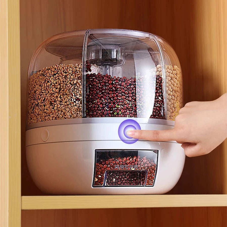 360° Rotating 6-Grid Food Dispenser