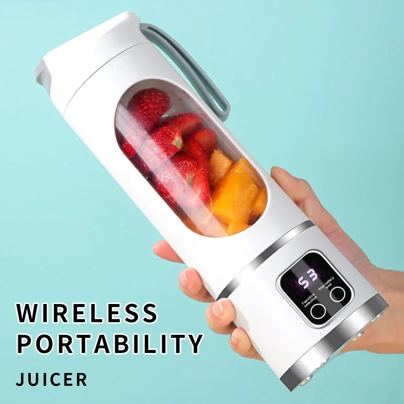 10 Blades Portable Fruit Juicer 450ml Capacity