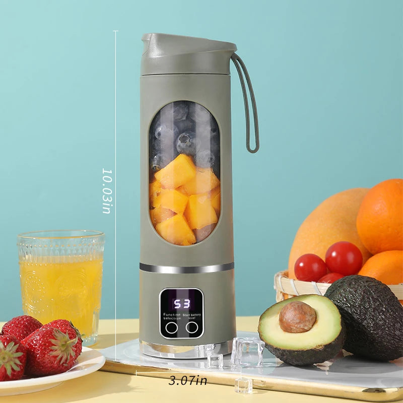 10 Blades Portable Fruit Juicer 450ml Capacity