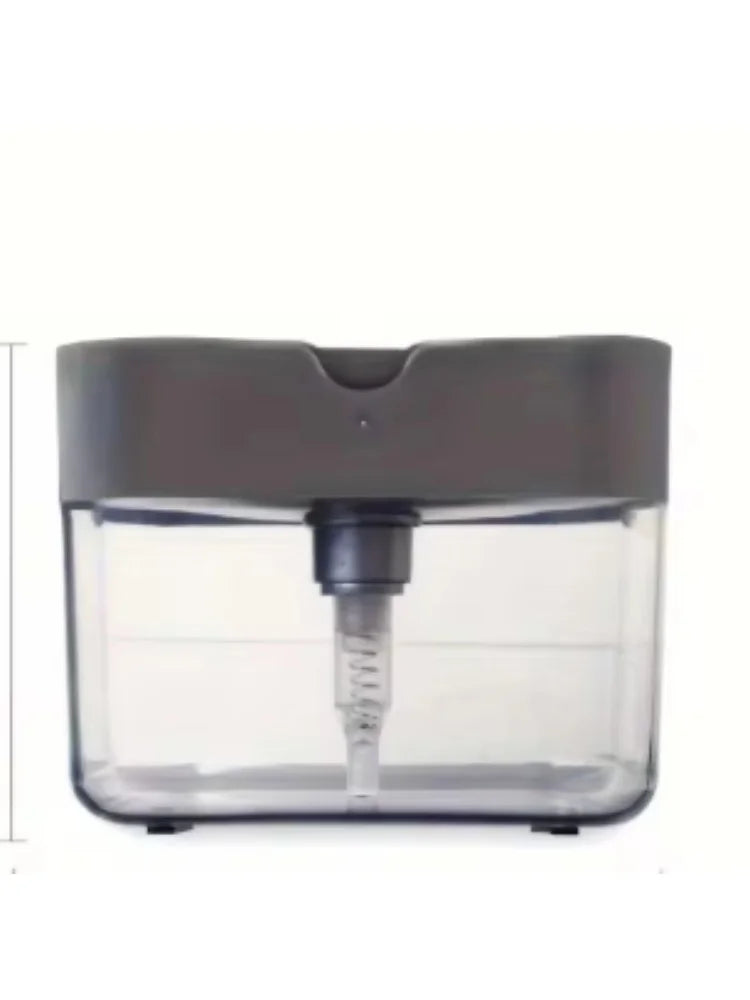 Sink Side Liquid Soap Pump Dispenser Detergent Storage Box With Sponge Holder
