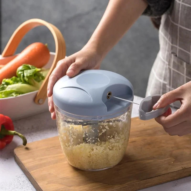 500/900ML Hand Chopper Manual Rope Food Processor Silcer Shredder