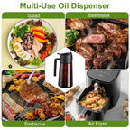 16oz Leakproof Olive Oil 2-in-1 Glass Oil Sprayer & Dispenser
