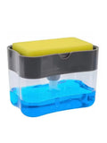 Sink Side Liquid Soap Pump Dispenser Detergent Storage Box With Sponge Holder