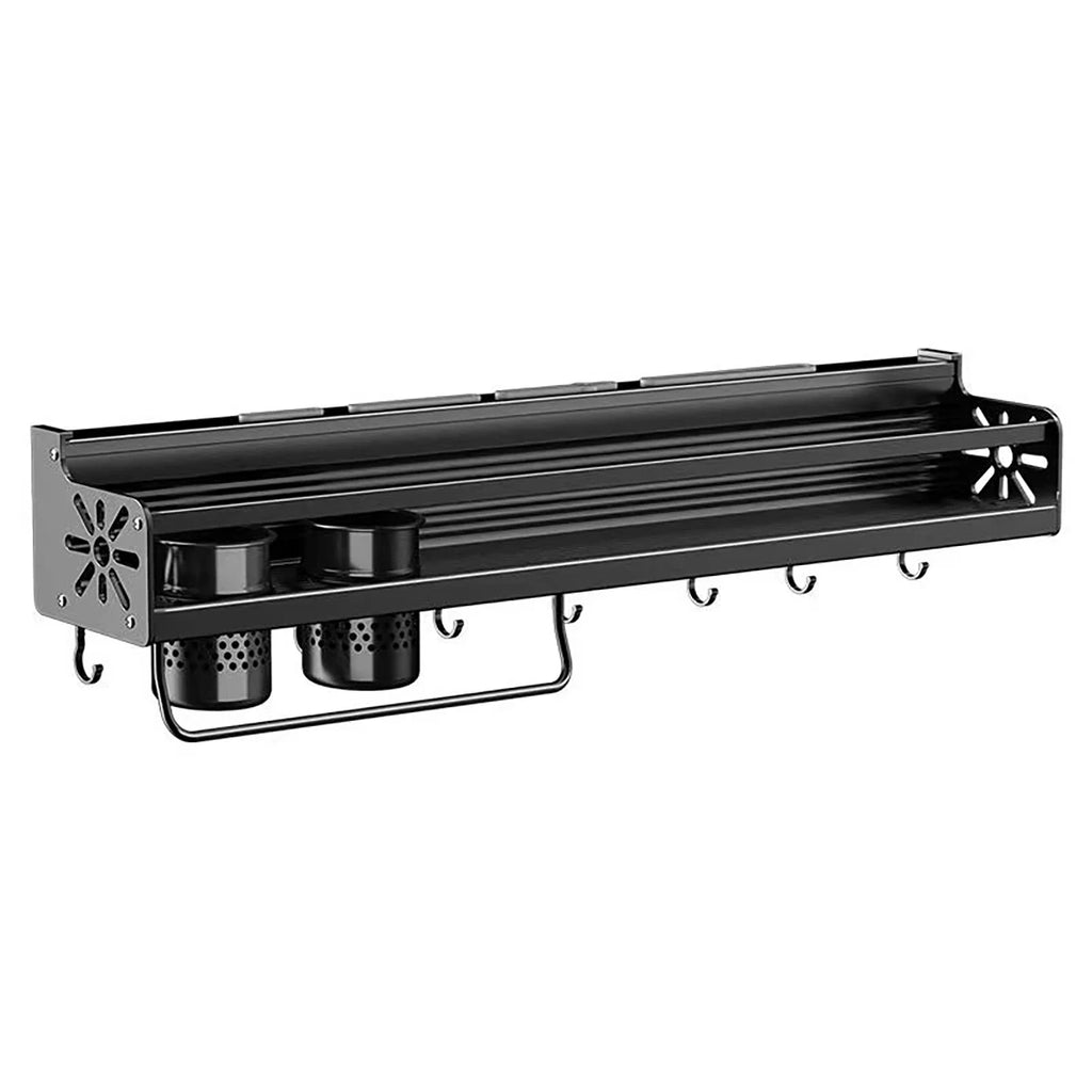 Metal Kitchen Shelf No-Punch Storage for Kitchen Utensils