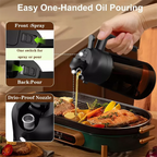 16oz Leakproof Olive Oil 2-in-1 Glass Oil Sprayer & Dispenser