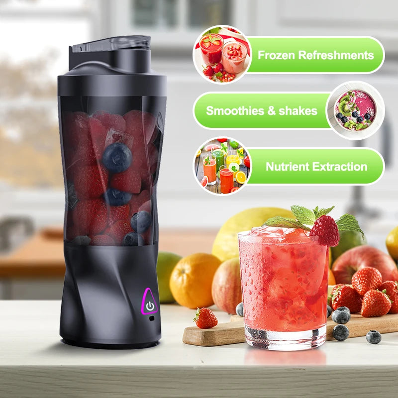 Electric Portable Juicer 700ML Multifunctional USB Rechargeable Smoothie Blender