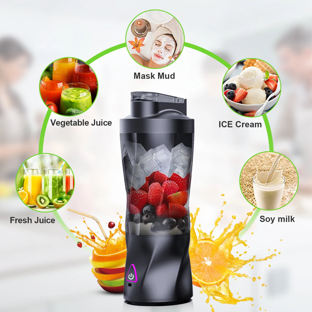 Electric Portable Juicer 700ML Multifunctional USB Rechargeable Smoothie Blender