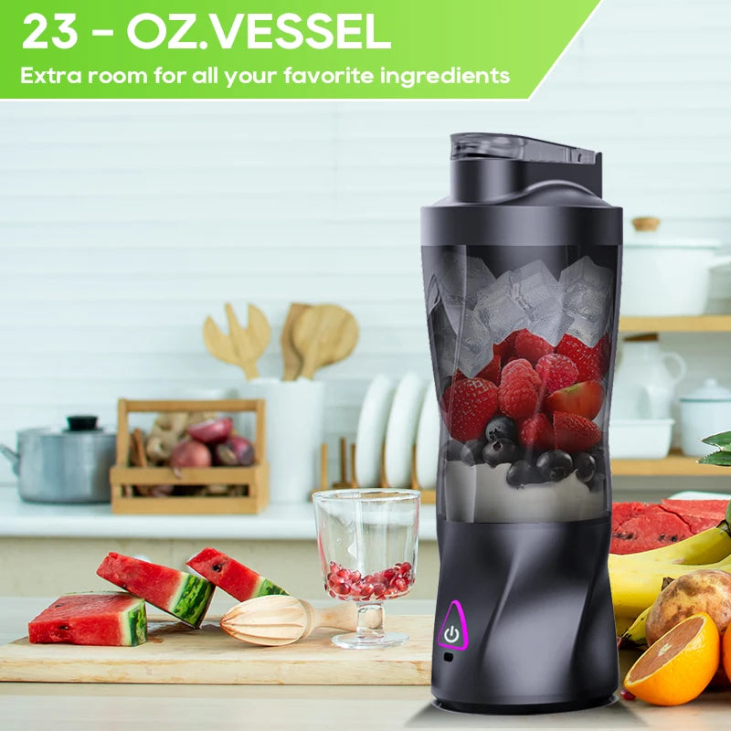Electric Portable Juicer 700ML Multifunctional USB Rechargeable Smoothie Blender