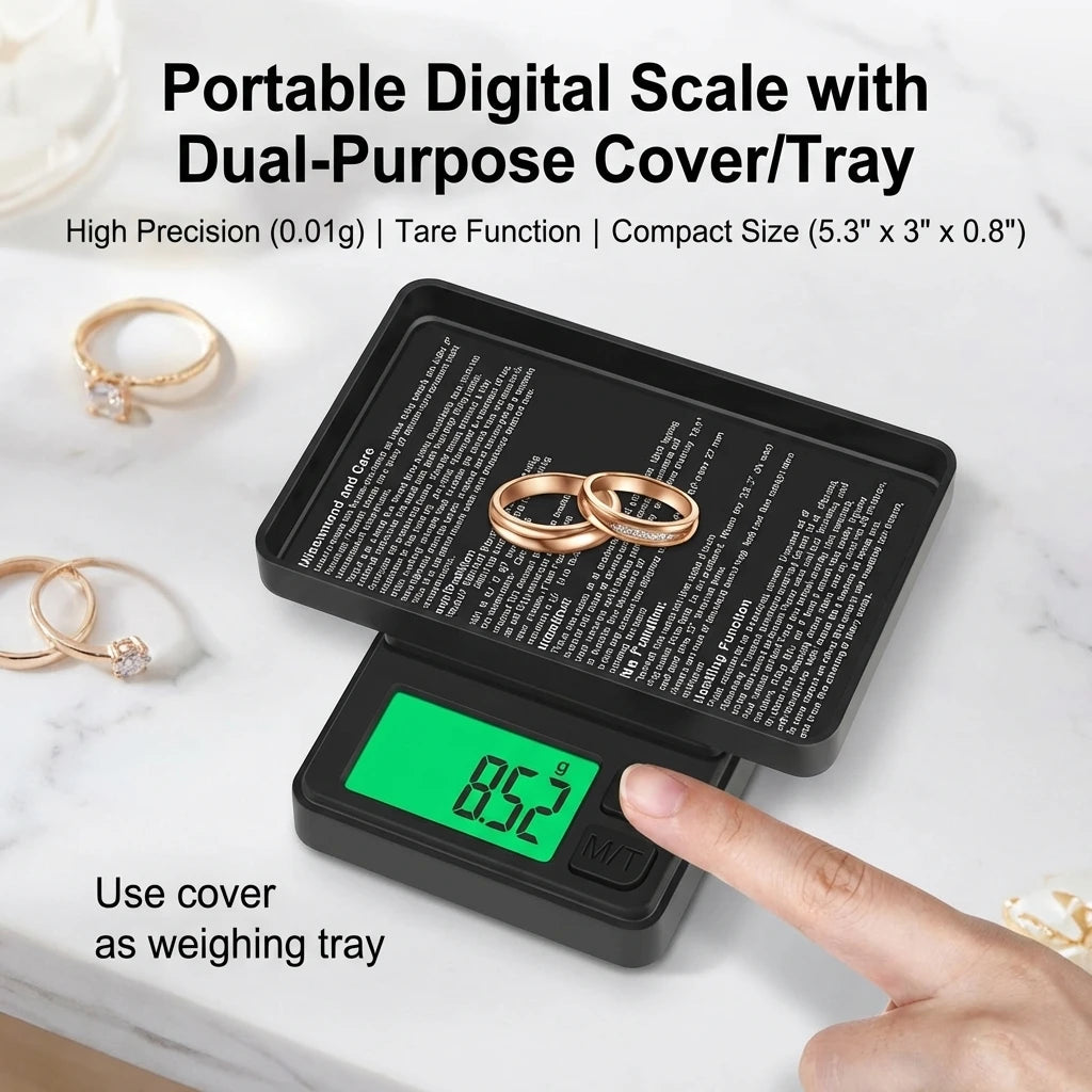 Digital Precision Pocket Scale 1000g X 0.01g with Backlit LCD